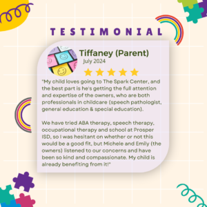 The Spark Center in Prosper Texas Testimonial 3 The Spark Center in Prosper Texas Testimonial 3